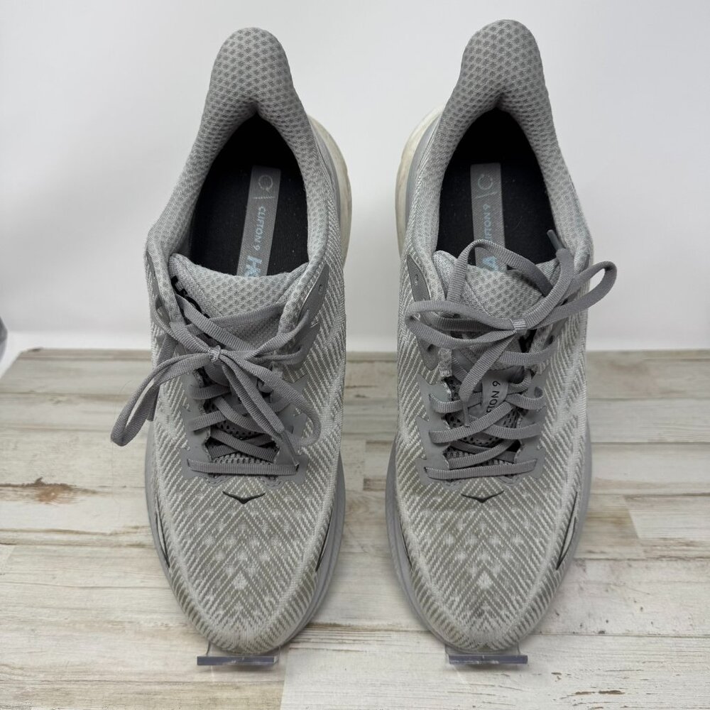 Men's Hoka Clifton 9 Running Shoes.  Men's size 12.5D Color Gray